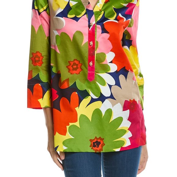 (NWT) Trina Turk "Florida Top" Cotton Floral Tunic XXL (x2Host Pick!) - Picture 4 of 13